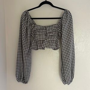 More to Come Checker Blouse
